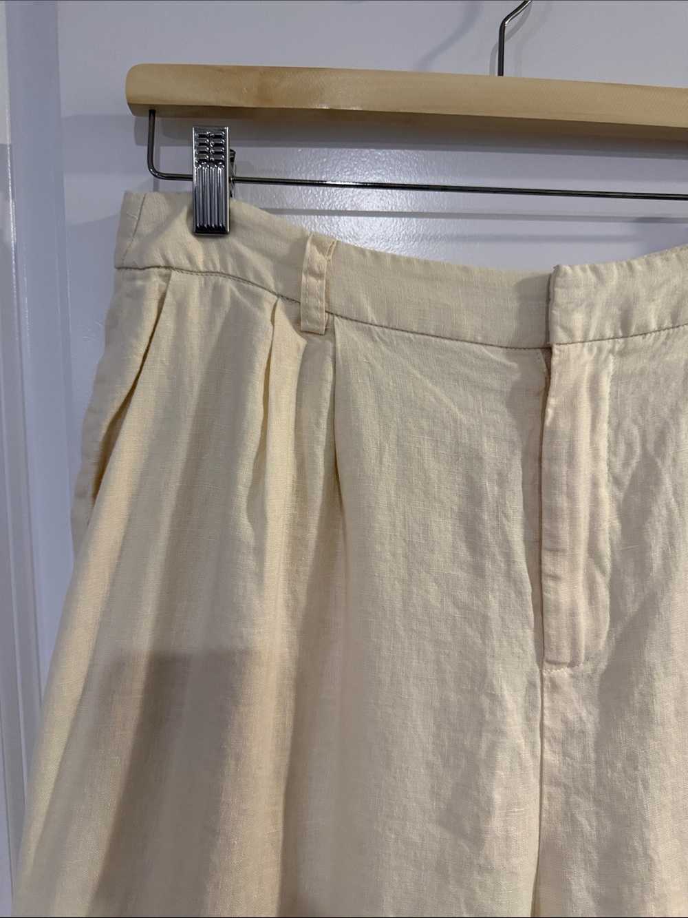 DISSH Norah High-Rise Wide-Leg Cream Linen-Blend Pants - #133 - Picture 3 of 10